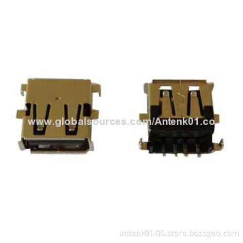USB2.0 Connectors, a Female Vertical Type, 1.5A Current Rating